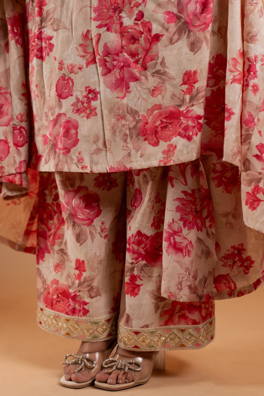 Floral printed Anarkali Kurta Set