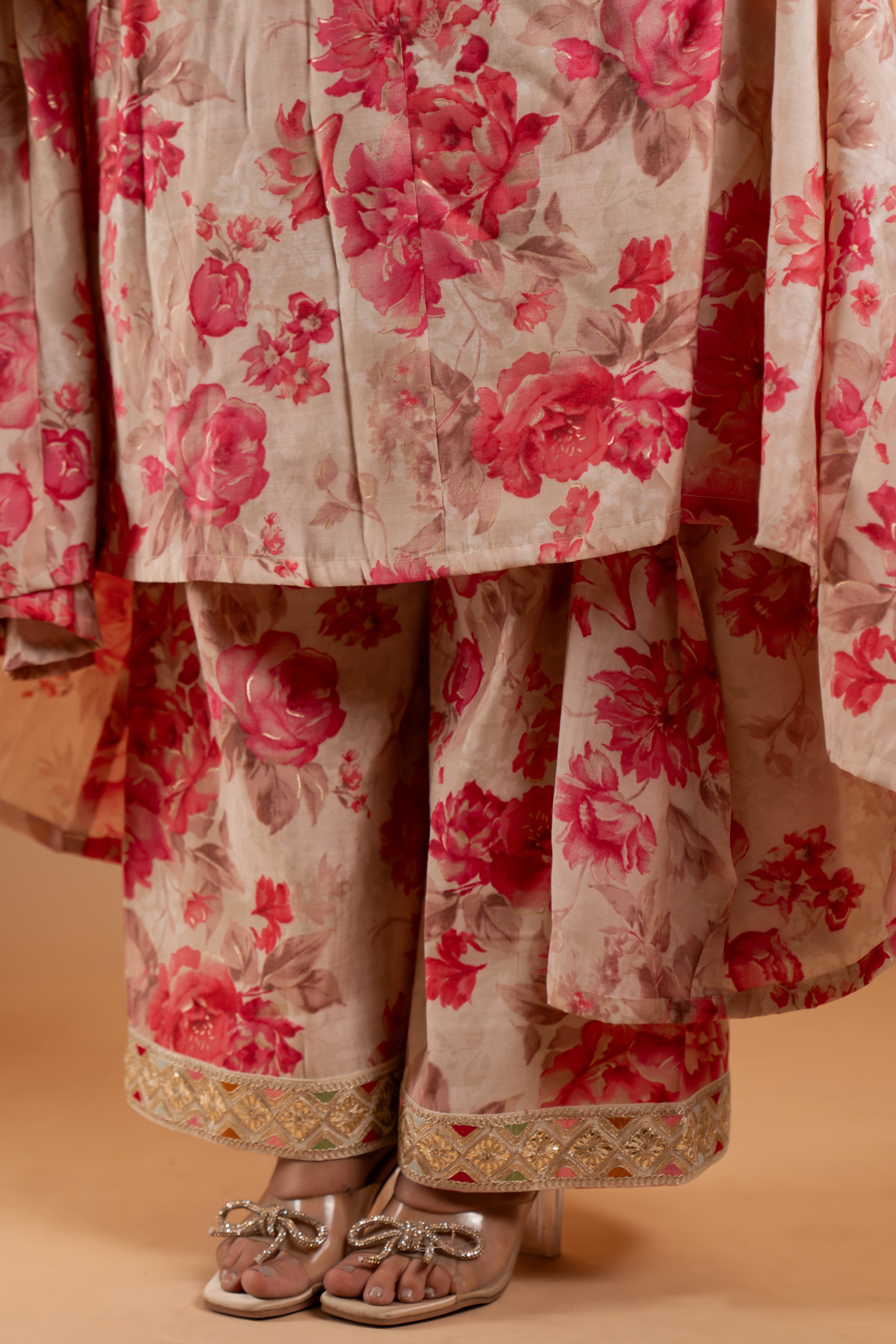 Floral printed Anarkali Kurta Set